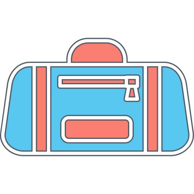 Spor çantası simgesi, vektör illüstrasyonu