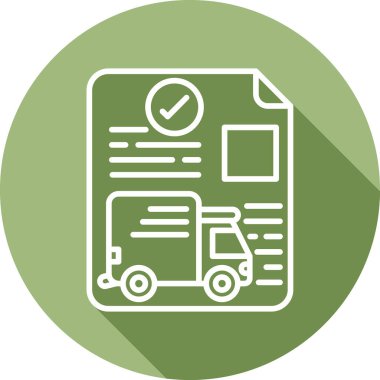 Boş simge, lojistik belge, basit vektör illüstrasyonu