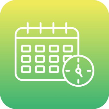 Zamanlama simgesi, vektör illüstrasyonu