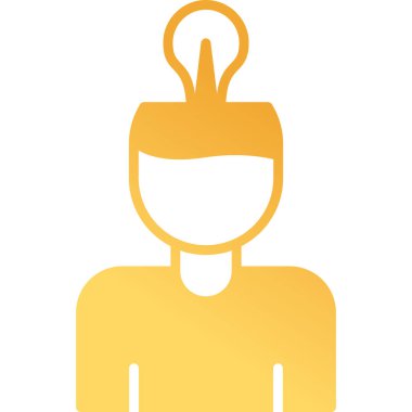 Modern Yaratıcı Düşünce simgesinin vektör çizimi            