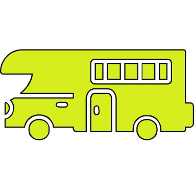 karavan web simgesi basit illüstrasyon