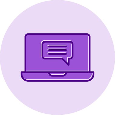 Çevrimiçi İletişim simgesi vektör illüstrasyonu