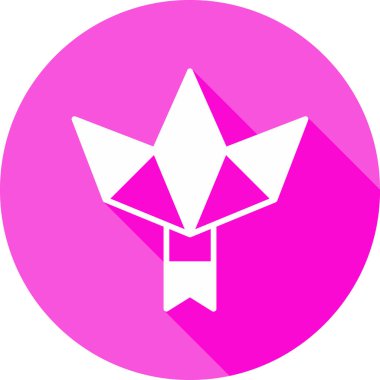 Geometrik yapraklar. Web simgesi basit illüstrasyon