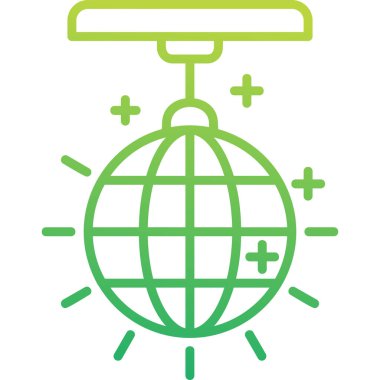 Bowling Çizgisi Gradyanı Basit Simge, Vektör İllüstrasyonu