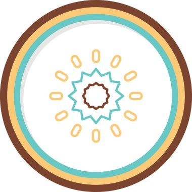 Güneş simgesi, vektör illüstrasyonu basit tasarım