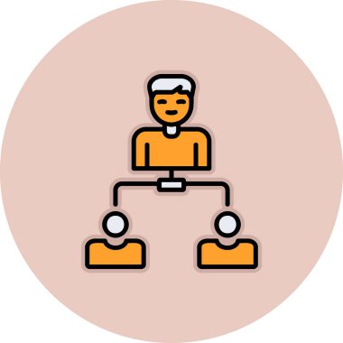 Hiyerarşi web simgesi basit illüstrasyon