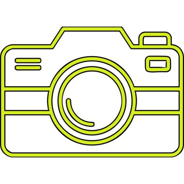 Fotoğraf makinesi simgesi, vektör illüstrasyonu. düz tasarım biçimi              