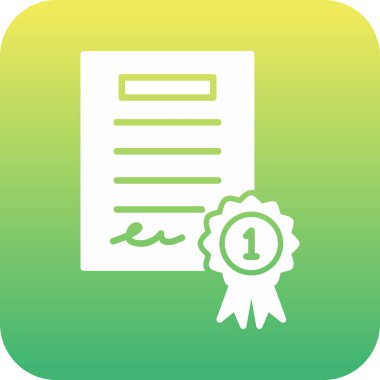 Sertifika. Web simgesi basit tasarım