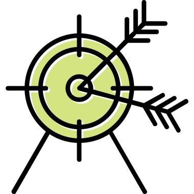 Oklu hedefin vektör illüstrasyonuName 