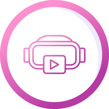 vr gözlük simgesi vektör illüstrasyonu