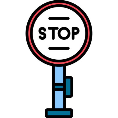 dur işareti vektör illüstrasyon tasarımı 