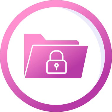 Güvenli Veri Web simgesi vektör illüstrasyonu 