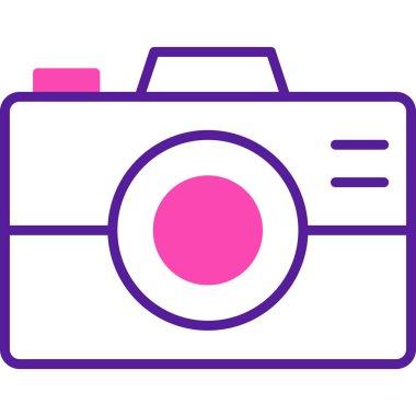 kamera simgesi vektör illüstrasyonu 