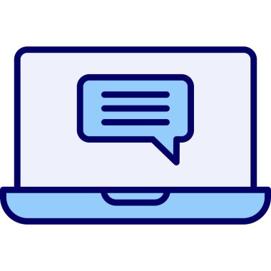 Çevrimiçi İletişim simgesi vektör illüstrasyonu