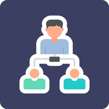 Hiyerarşi web simgesi basit illüstrasyon