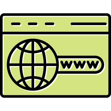 İnternet web simgesi basit vektör illüstrasyonu 