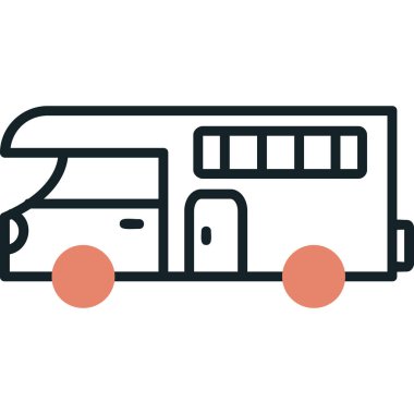 karavan web simgesi basit illüstrasyon