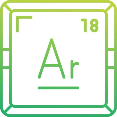 Argon web simgesi, vektör illüstrasyonu