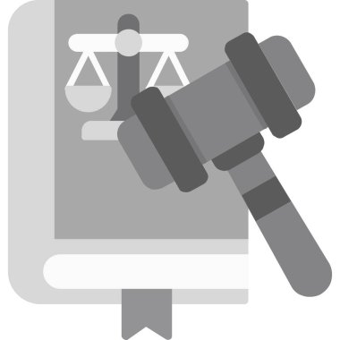 Hukuk kitabı. Web simgesi vektör illüstrasyonu