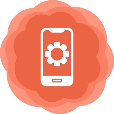 akıllı telefon ayarlama web simgesi vektör çizimi 