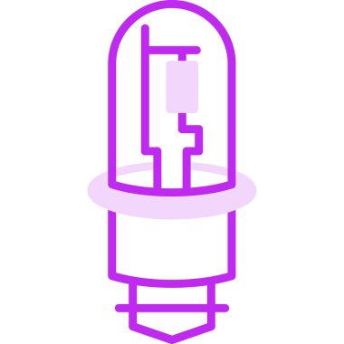 Sodyum buhar ampul simgesi, vektör illüstrasyonu  