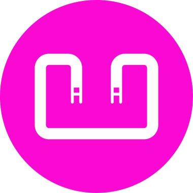 U Bükme ağ simgesi, vektör illüstrasyonu