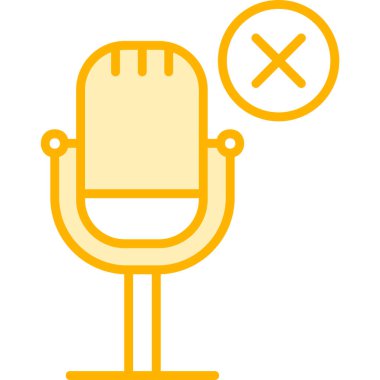 Mikrofon. Web simgesi basit illüstrasyon 