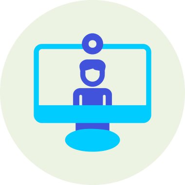 Video Arama simgesi, düz tasarım