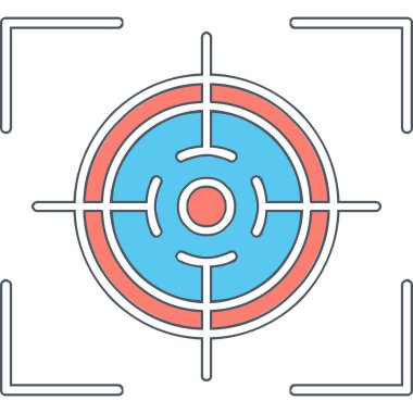 Hedef. Web simgesi basit illüstrasyon