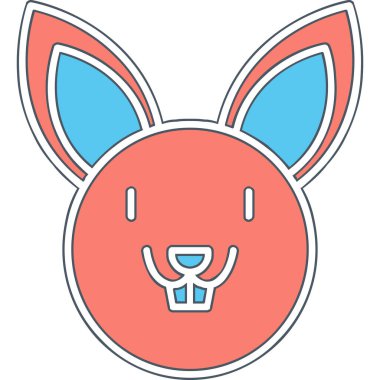 Tavşan. Web simgesi basit illüstrasyon 