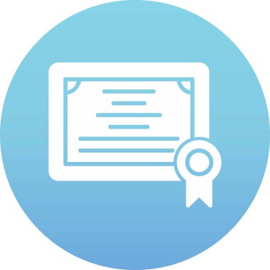 Sertifika. Web simgesi basit tasarım