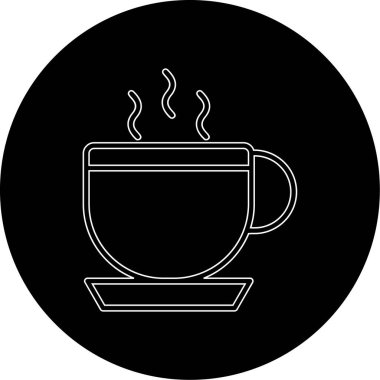 Kahve Kupası web simgesi, vektör çizim 