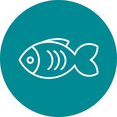 Balık. Web simgesi basit illüstrasyon 