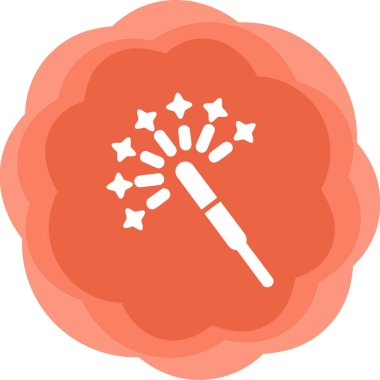 Havai fişek. Web simgesi basit illüstrasyon                           