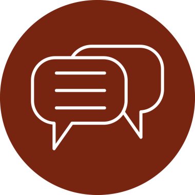 Sohbet simgesi vektör illüstrasyonu 