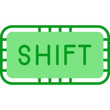 Vardiya düğmesi. Web simgesi basit illüstrasyon