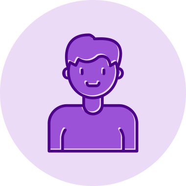 İnsan avatar web simgesi basit illüstrasyon 