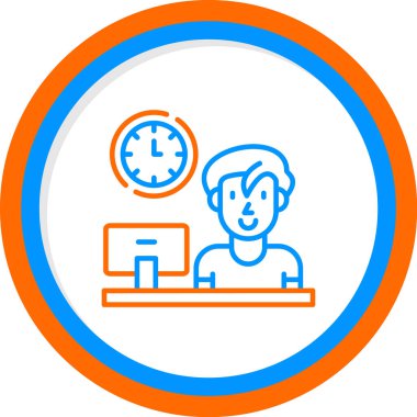 Sıkı Çalışma simgesi, vektör illüstrasyonu