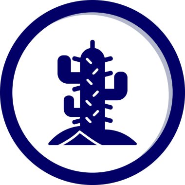 Kaktüs. Web simgesi basit illüstrasyon 