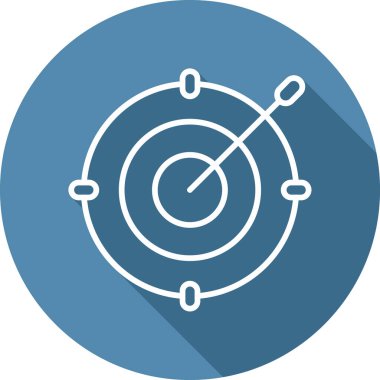 Oklu hedef. Web simgesi basit illüstrasyon 