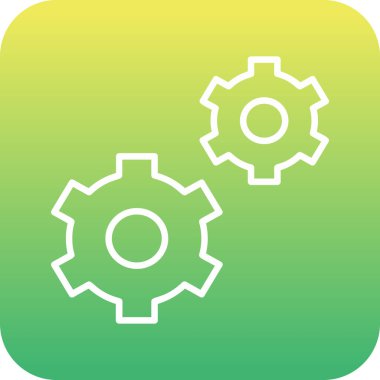 Vitesli ayar simgesi, vektör illüstrasyonu basit tasarım