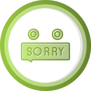 Üzgünüm ağ simgesi, vektör illüstrasyonu