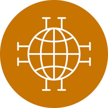 Dünya çapında web simgesi vektör illüstrasyonu               