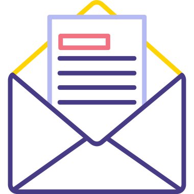 E- posta İş Teklif simgesi vektör illüstrasyonu