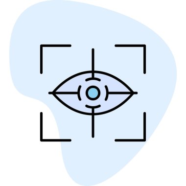 Göz. Web simgesi basit illüstrasyon