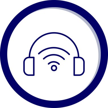 Çevrimiçi Podcast ikon vektör çizimi
