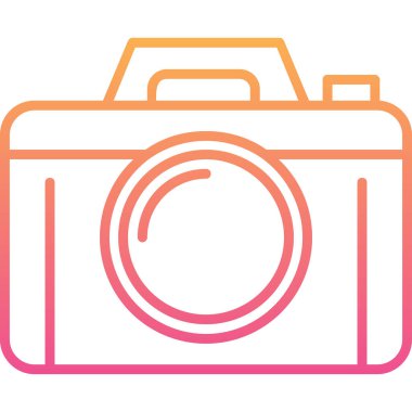 Bir fotoğraf makinesi simgesinin vektör illüstrasyonu