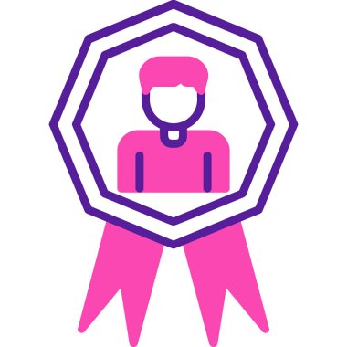 Ayın Çalışanı simgesinin vektör illüstrasyonu