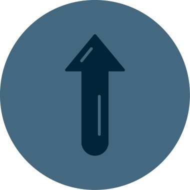 Yukarı Ok web simgesi, vektör illüstrasyonu