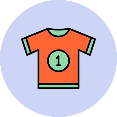 t-shirt simgesi, vektör illüstrasyonu 